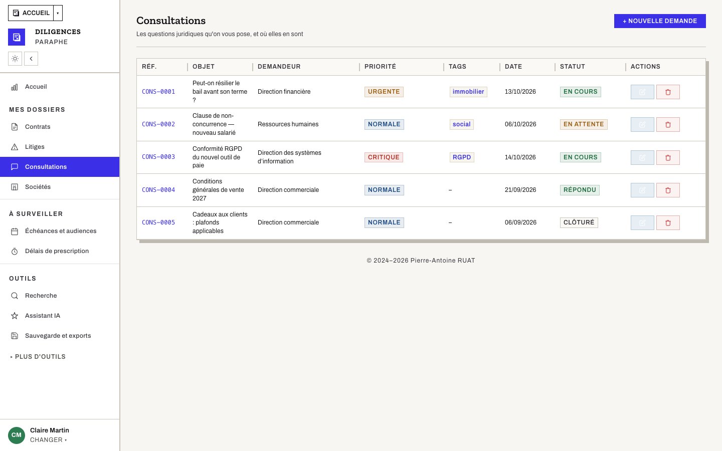 Consultations