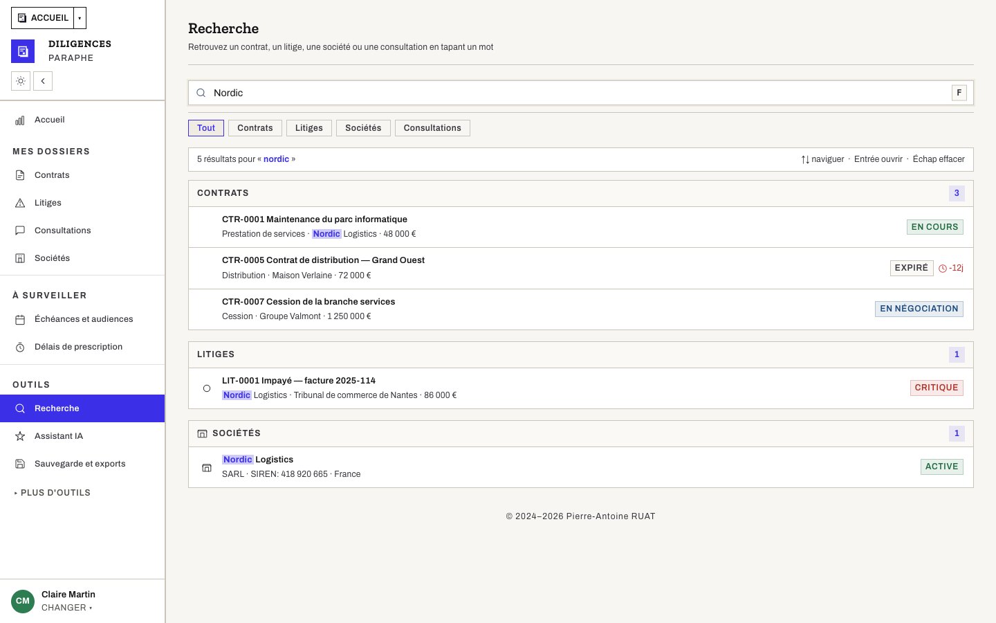 Recherche globale